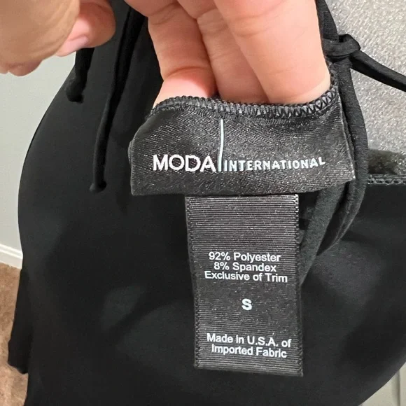 Vintage Y2K Moda International Black Midi Dress - Picture 6 of 10